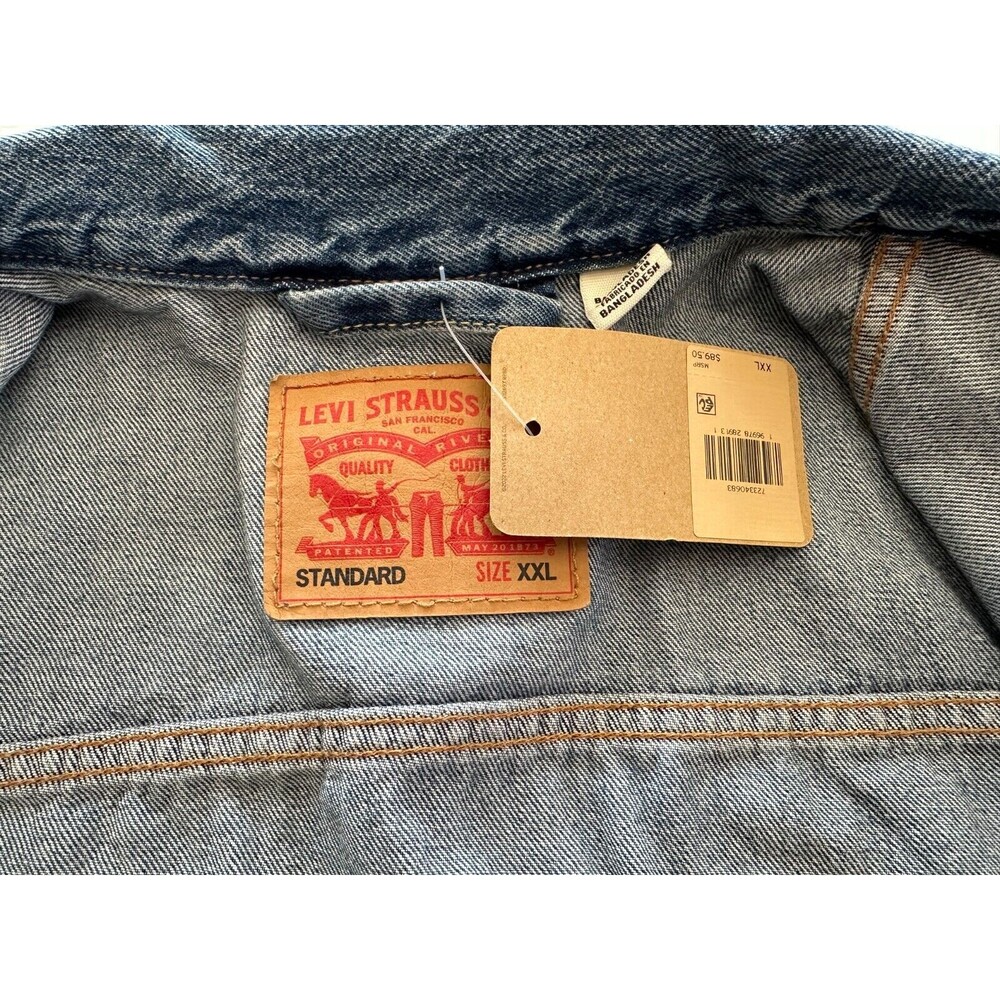 Levi's Men's Regular-Fit Classic Denim Jean Trucker Jacket Size XXL 2XL - NWT - Picture 4 of 7